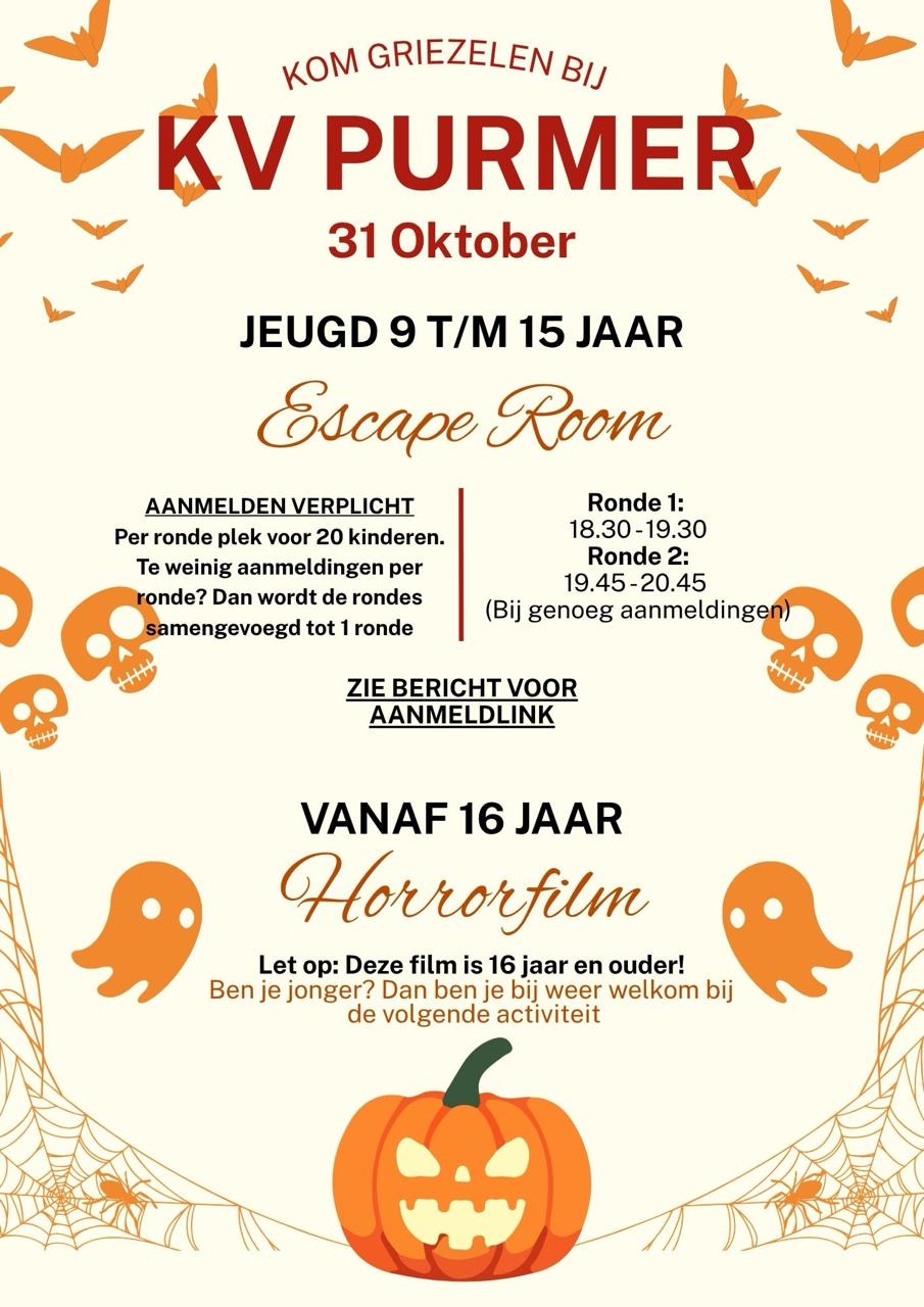 Kom Griezelen bij Kv Purmer