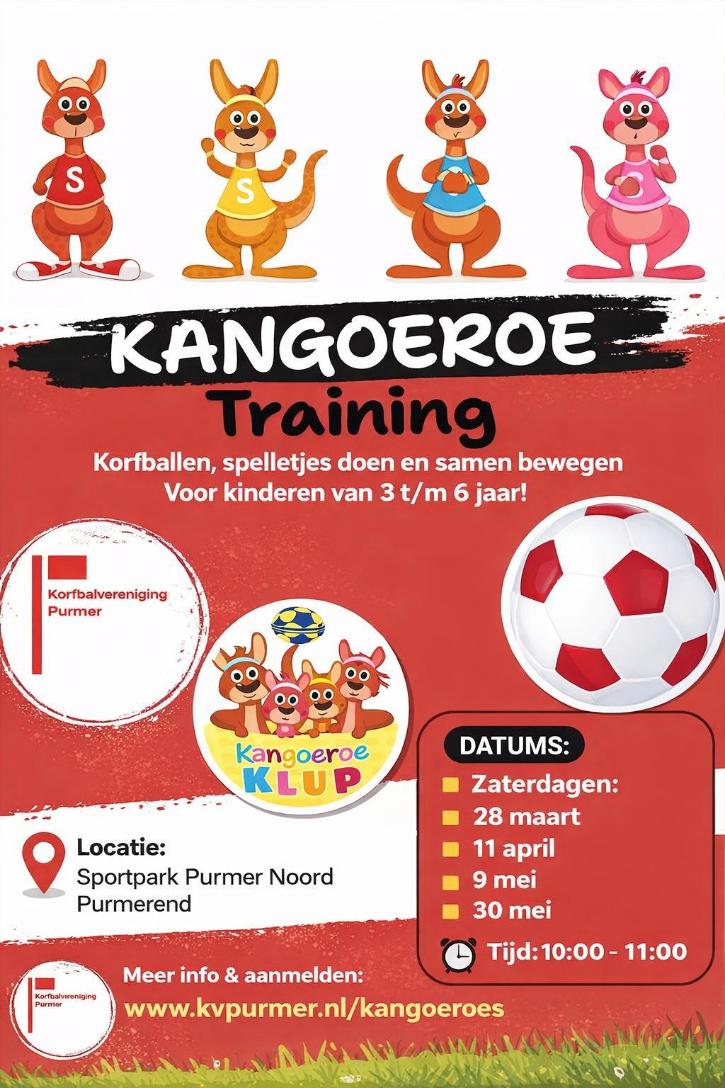 Kangoeroe trainingen op het veld